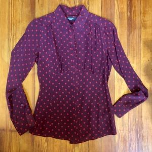 Red polka dot blouse